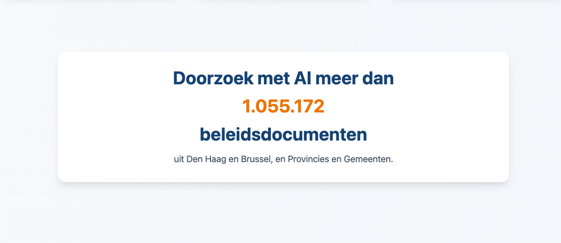 BeleidsRadar document database groei